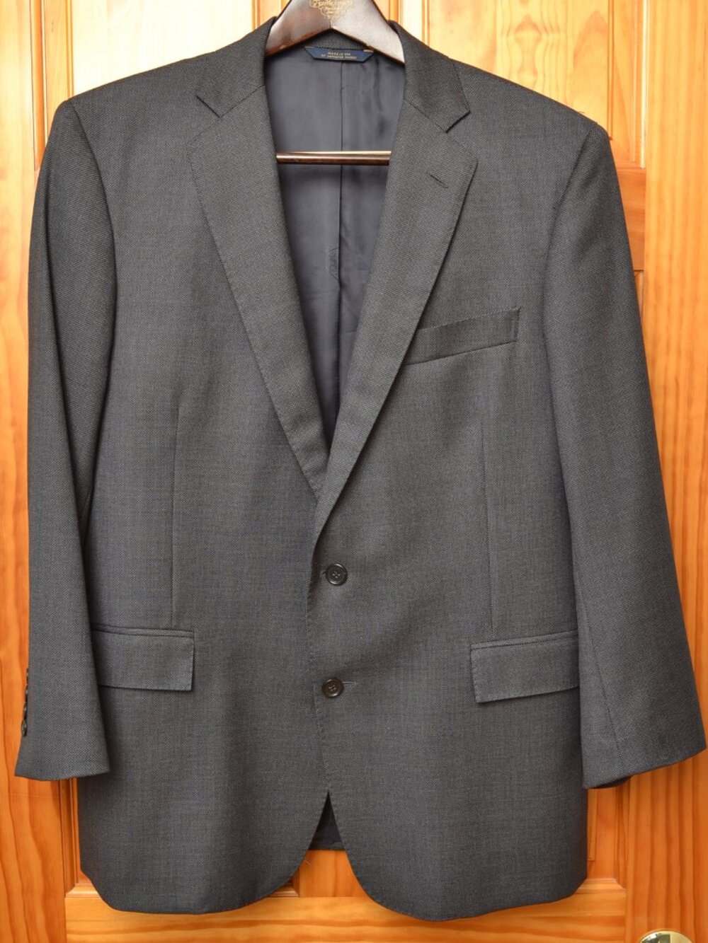 Brooks Brothers 1818 Regent Saxxon Blazer Jacket Wool Gray Size 42S